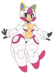  anthro armor breasts cat clothing fan_character feline female mammal navel samurai_pizza_cats short_stack simple_background smile solo sssonic2 thick_thighs white_background wide_hips 