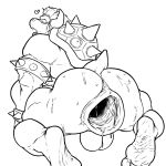  &lt;3 2018 after_sex ambiguous_fluids anthro anus backsack balls biceps big_balls big_butt bowser butt digital_media_(artwork) feet gaping gaping_anus hair hi_res horn hyper hyper_anus jewelry koopa male mario_bros monochrome mr_canvas muscular muscular_male nintendo nude open_mouth presenting presenting_anus presenting_hindquarters raised_tail rear_view scalie shell simple_background solo spikes spread_legs spreading sweat thick_thighs toes video_games white_background 