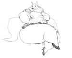  anthro breasts canine female kosmonius mammal overweight solo thick_thighs wide_hips 