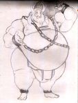  anthro asgore_dreemurr belly big_belly bulge caprine goat hyper hyper_belly kosmonius male mammal muscular overweight solo undertale video_games 