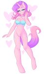  absurd_res anthro bottomless breasts clothed clothing equine fan_character female friendship_is_magic fusion hair hi_res horn looking_at_viewer mammal multicolored_hair my_little_pony pinkie_pie_(mlp) pussy rarity_(mlp) senseidezzy solo unicorn 