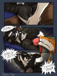  anal anthro bed brown_fur canine comic dickgirl dickgirl/male fur intersex intersex/male male mammal nude penetration penis piercing sergal sex thesoldierofspades 