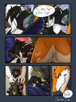  anthro artist bed breasts brown_fur canine comic erection female fur male male/female mammal nude oral penis piercing sergal thesoldierofspades 