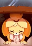  2018 animal_crossing animated anthro balls breasts canine deep_throat dog duo erection eto_ya eyes_closed fellatio female female_focus first_person_view hi_res human human_on_anthro interspecies isabelle_(animal_crossing) loop male male/female male_on_anthro male_penetrating male_pov mammal nintendo nipples oral oral_penetration penetration penis saliva sex shih_tzu solo_focus under_table vein veiny_penis video_games 