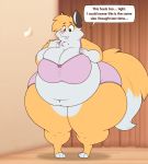  2018 ? anthro belly big_belly big_breasts breasts canine confusion female fox huge_breasts mammal over_weight overweight solo stunnerpony thick_tighs titsunekitsune weight_gain wide_hips 