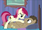  bed bedroom_eyes doctor_whooves_(mlp) duo equine evilenchantress female friendship_is_magic half-closed_eyes horse male male/female mammal my_little_pony on_bed pony rose_(mlp) seductive 