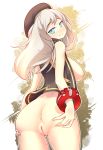  1girl alisa_ilinichina_amiella anus ass blue_eyes bottomless breasts commission fizintine from_behind god_eater large_breasts nipples no_panties pussy silver_hair smile solo spread_pussy uncensored 