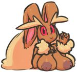  2018 alpha_channel anthro areola big_areola big_breasts breasts brown_fur digital_media_(artwork) female fur huge_breasts immortalstar inverted_nipples lola_(immortalstar) looking_at_viewer lopunny multicolored_fur nintendo nipples nude pok&eacute;mon pok&eacute;mon_(species) red_eyes sagging_breasts simple_background smile solo tan_fur transparent_background two_tone_fur video_games 