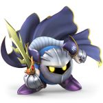  2018 3d_(artwork) alien alpha_channel ambiguous_gender armor cape clothing digital_media_(artwork) hi_res kirby_(series) knight melee_weapon meta_knight nintendo official_art simple_background solo super_smash_bros super_smash_bros._ultimate sword transparent_background unknown_artist video_games waddling_head weapon yellow_eyes 