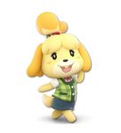  :d alpha_channel animal_crossing anthro barefoot canine clothed clothing cute dog female floppy_ears isabelle_(animal_crossing) mammal nintendo official_art open_mouth pose shih_tzu shirt simple_background skirt solo super_smash_bros super_smash_bros._ultimate tongue transparent_background unknown_artist video_games 
