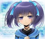  1girl artist_request blue_hair blush danball_senki dated female long_hair looking_at_viewer mikage_mika shiny solo twintails upper_body 