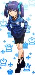  1girl artist_request blue_hair danball_senki female full_body long_hair looking_at_viewer mikage_mika shiny shoes solo twintails 