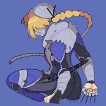 androgynous ass bandages blonde_hair braid hair_over_one_eye hat highres long_hair mask pointy_ears red_eyes reverse_trap sheik solo super_smash_bros. surcoat the_legend_of_zelda the_legend_of_zelda:_ocarina_of_time turban yasaikakiage 