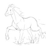  2013 alternate_version_at_source equine horse invalid_tag mammal manmosu_marimo simple_background sketch solo white_background 