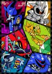  cyclops highres master_emerald mecha metal_sonic multiple_persona no_humans no_mouth one-eyed open_mouth red_eyes robot robot_joints science_fiction sharp_teeth shenanimation smile sonic_the_hedgehog standing teeth 