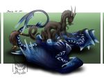  2018 dragon drerika duo eastern_dragon erection female feral glowing knot male male/female penetration penis pussy scalie sex size_difference vaginal vaginal_penetration wings wyvern 