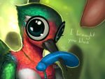  2018 anthro avian beak bird dialogue digital_media_(artwork) dildo english_text female hummingbird looking_at_viewer meme photonoko sex_toy solo text 