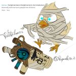  2018 ambiguous_gender avian bird chicken eye_of_horus hieroglyphics linen linen_wrap pakyart15 paladins potion_launcher ranged_weapon reddit signature solo staff weapon whip 