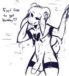  2018 anthro asriel_dreemurr balls black_and_white boss_monster crackers dialogue english_text horn looking_at_viewer male monochrome nude penis solo standing text undertale video_games wet 
