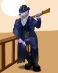  bobcat cervine clothing cowboy cowboy_hat duster_coat feline gun handgun hat henry_rife hybrid invalid_color kenntalyshimaru_(artist) male mammal mauve old_west pronghorn ranged_weapon repeater revolver six_shooter solo vest virgil_wayne_cassidy_(character) weapon wild_west 