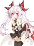  artist_request azur_lane finger_to_mouth skirt skirt_lift tagme vampire_(azur_lane) white_hair 