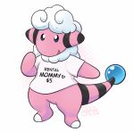  &lt;3 ambiguous_gender clothing flaaffy kiminukii nintendo pok&eacute;mon pok&eacute;mon_(species) rental_mommy semi-anthro shirt solo t-shirt video_games 