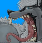  666kps canine fangs feral jaws long_tongue male mammal monstrous nightdancer_(character) open_mouth teeth tongue wolf 