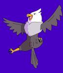  2018 anus avian bald_eagle beak bird digital_media_(artwork) dynablade_savior eagle feathers female feral looking_at_viewer nude open_mouth presenting presenting_pussy purple_background pussy simple_background smile solo spread_legs spreading 