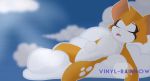  2018 animated anthro cloud cute dust:_an_elysian_tail eyelashes eyes_closed female fidget fur hair mammal motion_tweening nimbat open_mouth orange_fur sleeping solo video_games vinylr white_fur 
