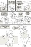  2018 angstrom anthro beach big_breasts bikini book breasts caprine clothing comic english_text eyes_closed eyewear female glasses goat hi_res huge_breasts human male mammal mature_female monochrome protagonist_(undertale) seaside smile swimsuit text thick_thighs toriel towel undertale video_games voluptuous wide_hips 