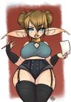  artist elf feardakez hair hair_bun humanoid kez spoops spoops_elf t_h_i_c_c thick_thighs 