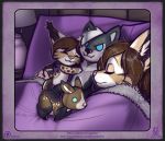  bed canine cervine cosy cute feline female happy lichfang lynx mammal night nightdancer_(character) parfait_(nightdancer) peaceful plushie sleeping white_tailed_deer wolf zaire_(nightdancer) 