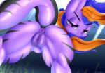  2018 absurd_res anus butt digital_media_(artwork) fan_character female feral half-closed_eyes hi_res looking_at_viewer looking_back my_little_pony n0nnny pussy shark_pony solo 