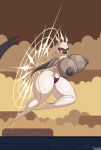  9-puzzle big_breasts breasts brown_areola brown_nipples brown_skin clothing cloudscape empty_eyes female hair half-closed_eyes hollow_knight huge_breasts neck_tuft nipples panties radiance_(hollow_knight) sky solo tuft underwear white_eyes white_hair white_skin 