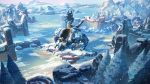  ice mecha mountain no_humans ocean original outdoors scenery snow snowing tree xian_yueyueyue 