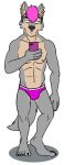  cellphone clothing ear_piercing male mapdark phone piercing ted_(mapdark) underwear 