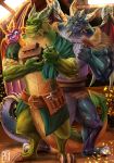  anthro belt bubba_(spyro) building dragon horn house male nestor_(spyro) physen scalie smile spyro spyro_the_dragon tools video_games western_dragon wings 