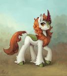  2018 asimos autumn_blaze_(mlp) female feral friendship_is_magic fur hair hi_res horn kirin looking_at_viewer my_little_pony outside signature solo 