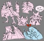  blitzdrachin capcom dodogama dragon monster monster_hunter rathian semi-anthro sketch video_games wings 