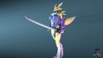  3d_(artwork) anthro blue_eyes digimon digital_media_(artwork) female fur hi_res nocturnalfuzz renamon source_filmmaker wallpaper yellow_fur 