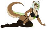  anthro avoid_posting big_breasts black_nose breasts chest_tuft clothed clothing eyebrows eyelashes female fully_clothed hair kerothestrange lingerie long_hair looking_at_viewer mammal midriff mustelid navel netto_(uk-brony) otter raised_tail simple_background solo tuft white_background 