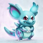  2016 ambiguous_gender digital_media_(artwork) nidorina nintendo pok&eacute;mon pok&eacute;mon_(species) solo tsaoshin video_games 