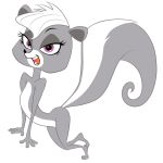  2013 alpha_channel anthro anthrofied bedroom_eyes female half-closed_eyes kneeling littlest_pet_shop looking_at_viewer mammal mephitid outstretched_arms pepper_clark seductive seductive_smile simple_background skunk transparent_background unknown_artist 