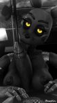  2018 3d_(artwork) anthro breasts crossgender digital_media_(artwork) female five_nights_at_freddy&#039;s greyscale hi_res humanoid_penis lagomorph machine mammal monochrome nipples nude open_mouth penis rabbit robot simple_background source_filmmaker tongue tongue_out video_games 