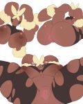  2018 anthro big_breasts black_sclera breasts brown_fur butt female fur hi_res lagomorph mammal mega_evolution mega_lopunny napdust nintendo nipples nude pink_eyes pok&eacute;mon pok&eacute;mon_(species) pussy ripped_tights solo video_games voluptuous 