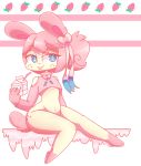  &lt;3 &lt;3_eyes alternate_species animal_humanoid anthro artist big_butt blue_eyes bottomless bow butt clothed clothing crop_top eeveelution female flat_chested food fruit gloves hair hashu humanoid humanoidized lagomorph mammal navel nintendo pink_theme pok&eacute;mon pok&eacute;mon_(species) pok&eacute;mon_humanoid pok&eacute;morph queenie_(hashu) shirt short_hair skimpy strawberry strawberry_milk sylveon tongue tongue_out video_games 