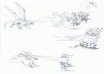  breath_weapon concept_art dragon horn invalid_tag line_art male official_art paws spyro spyro_the_dragon unknown_artist video_games wings 