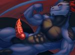  anthro big_muscles dragon erection knot looking_at_viewer male marsel-defender muscular muscular_male nipples sekkral solo 
