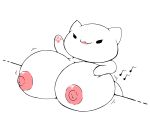  anthro areola big_breasts bongo_cat breasts cat feline female huztar lipstick makeup mammal meme nipples solo source_request unknown_artist what 