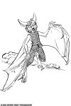  2018 anthro bat bat_wings clothed clothing flying fur hair lucian_(cyantian) male mammal membranous_wings solo the_cyantian_chronicles tiffany_ross wings 